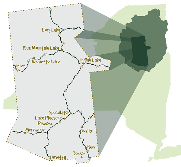 Map graphic of Hamilton County